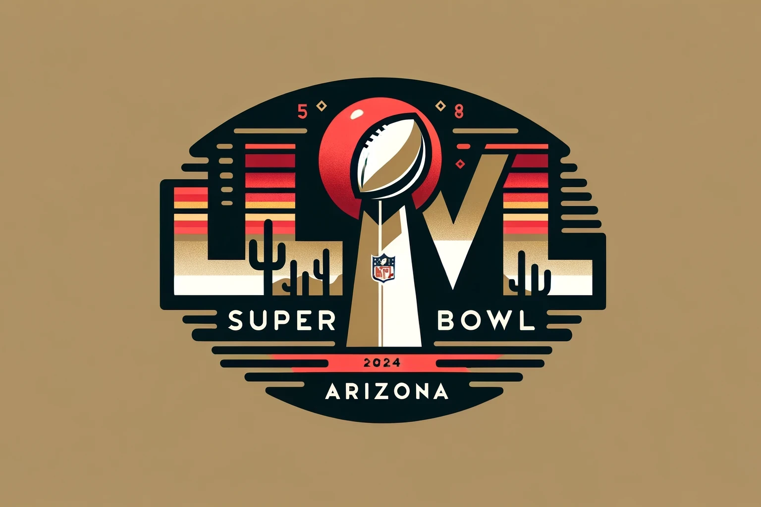 Super Bowl 2024 Logo Grafik